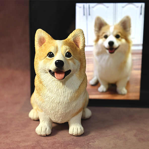オーダーメイド ペット 写真 フィギュア  写真から作る ペットの粘土フィギュア オーダーメイドペットフィギュア